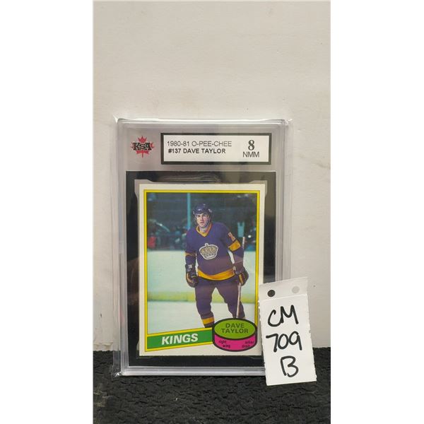 Graded Dave Taylor 1980-81 LA Kings Card