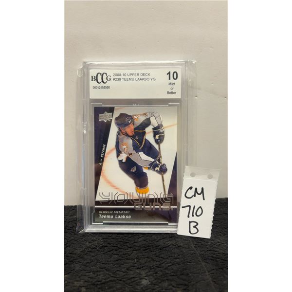 Graded Teemu Laakso Young Guns Rookie Card