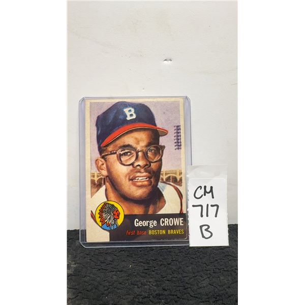 1953 George Crowe Topps Boston Braves Baseball Card