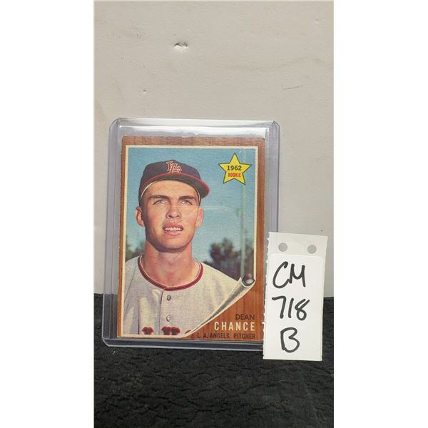 1962 Topps Dean Chance Rookie Baseball Card