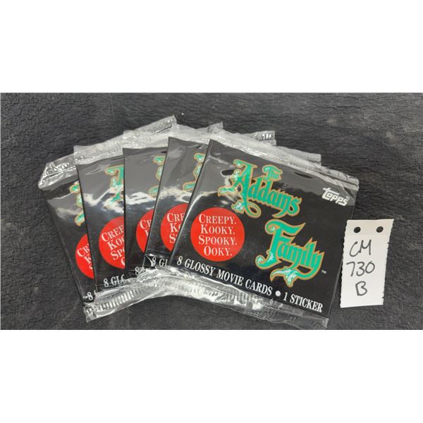 5 Unopened The Adam's Family Movie Card Packs