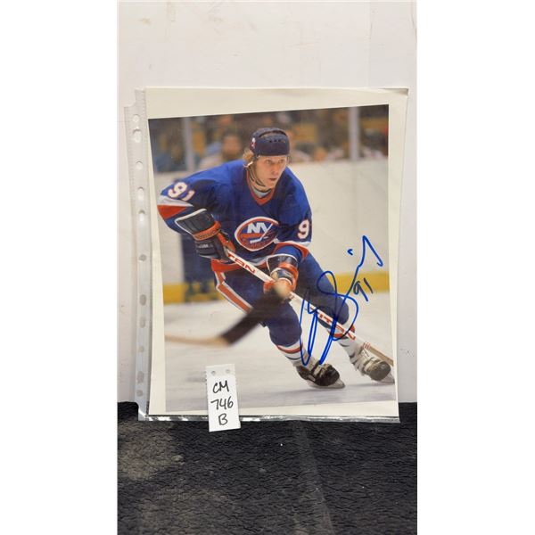 Signed Butch Goring New York Islanders 8 x 10 Photo