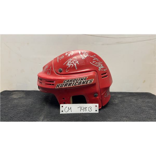 Team Signed Carolina Hurricanes Helmet