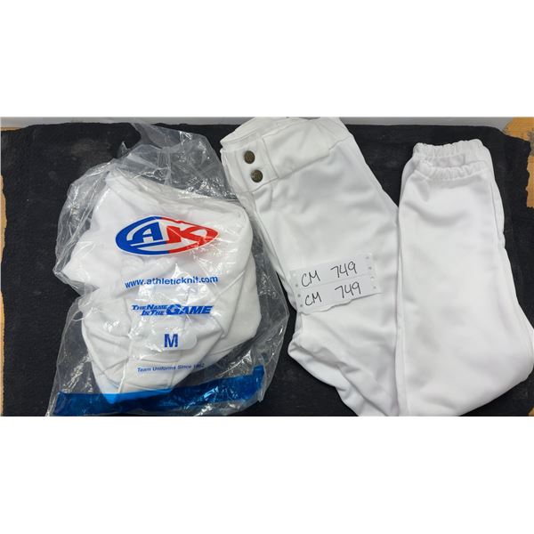 24 Youth Medium White Baseball Pants - New in Bag