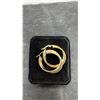 Image 6 : 14K Gold and Platinum Plated 39mm Triple Twisted Hoop Earrings