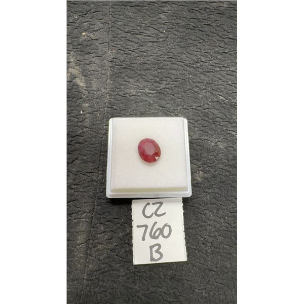 6.8-Carat Natural Untreated Ruby, Oval Cut, 10.4 x 12.7 Millimeters