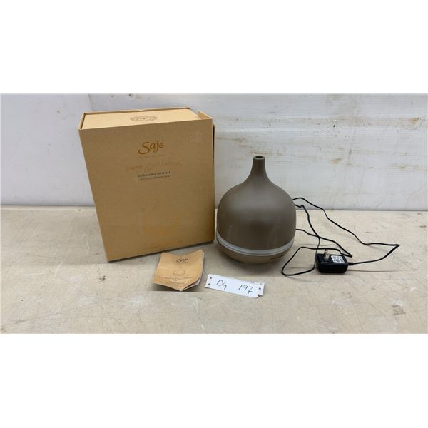 Saje Natural Wellness Aroma Geni Deluxe Ultrasonic Diffuser with Power Adapter and Box