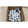 Image 1 : Box of 50 Assorted Golf Balls Including Titleist, Top-Flite, Callaway, and Energizer Tees