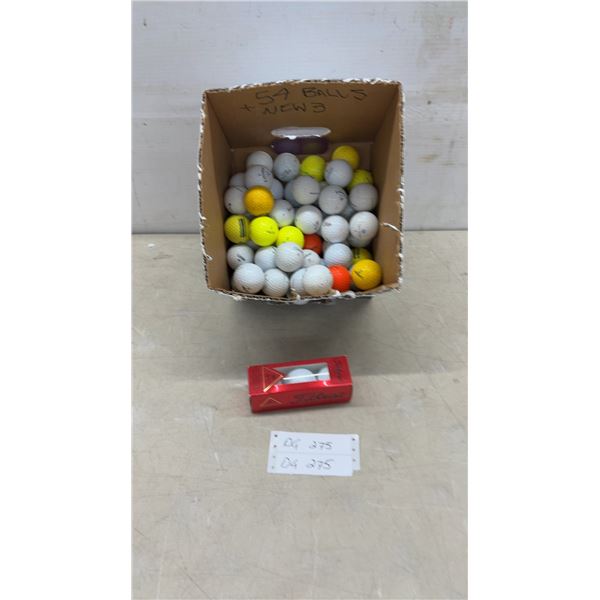 Titleist Golf Balls and 54 Assorted Golf Balls