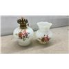 Image 13 : Collection of Four Vintage Oil Lamps Including Victorian Pressed Glass and More