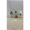 Image 1 : Collection of Four Vintage Oil Lamps Including Victorian Pressed Glass and More