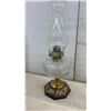 Image 2 : Collection of Four Vintage Oil Lamps Including Victorian Pressed Glass and More