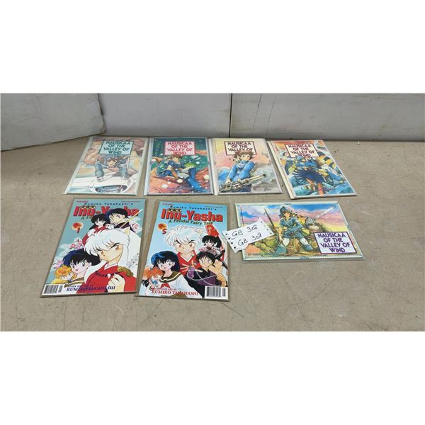 Viz Comics Nausicaä of the Valley of Wind Issues 2-5 and 7, Inu-Yasha Part 6 and More