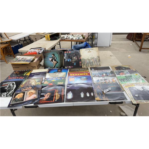 Collection of Vintage Vinyl LPs: REO Speedwagon, Dolly Parton, Foghat, Cliff Richard, and More