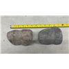 Image 3 : Six Grooved Stone Hammer Heads, Approximately 4" to 5" Each