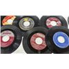 Image 5 : Collection of Vintage 45 RPM Vinyl Records, The Beatles, Ray Price, and Carry Case