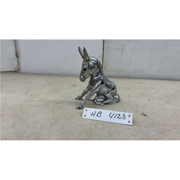 Chrome-Plated Sitting Donkey Hood Ornament