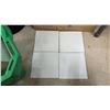 Image 2 : Eliane 15 x 15 Centimeter White Bluish Diagonal Striped Ceramic Wall Tiles, Made in Brazil, 3 and