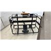 Image 4 : Black Metal Bicycle Rear Rack Cargo Basket with Orange and Red Reflectors