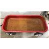 Image 2 : Henry Express Red Metal Pull Wagon with White Wheels
