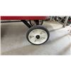 Image 3 : Henry Express Red Metal Pull Wagon with White Wheels