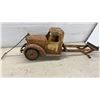 Image 2 : Vintage Pressed Steel Toy Truck Chassis, Wooden Tray and More
