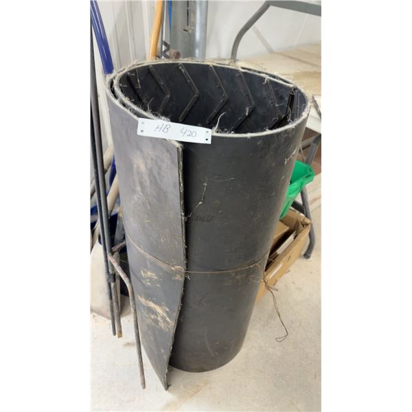 Chevron Cleated Conveyor Black Rubber Matting 36" Wide
