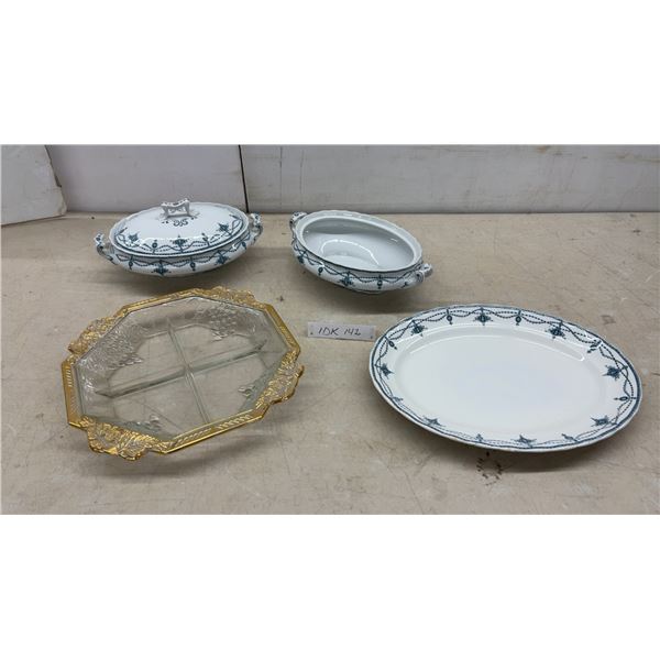 Keeling & Co Royal Winton Ludgate Pattern Covered Serving Dishes, Platter, and More