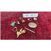 Image 1 : Vintage Gold-Tone Rabbit Brooches with Green Cabochons, Costume Rings, Sterling Brooch and More