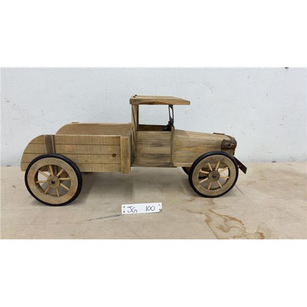 Rustic Wooden Truck Planter - 26" Long