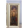 Image 2 : Vintage Pair of Alvaro Bug Eyed Children Frames Art with Original Plastic Frames 1960's. 7.5 x 16.5