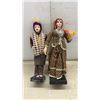 Image 2 : Five Vintage East India Traditional Dolls with Handcrafted Clothing and Wooden Bases