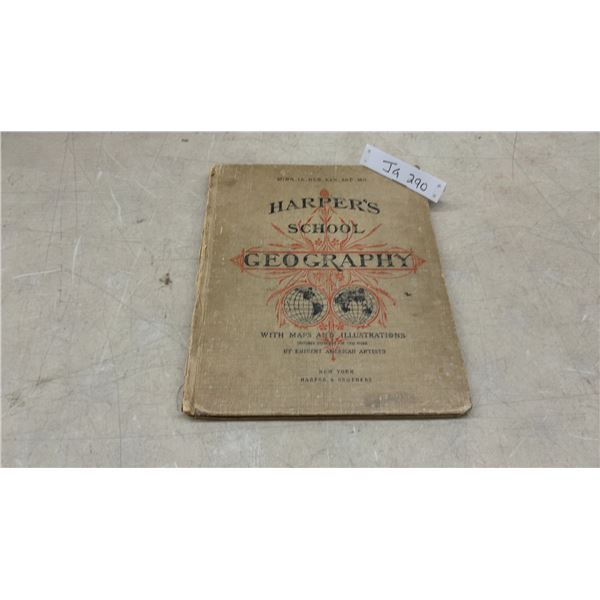 1887 Harper's School Geography with Maps and Illustrations by Eminent American Artists