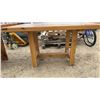 Image 3 : Rustic Oak and Slate Tile Patio Table 50 x 40 x 30