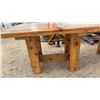 Image 4 : Rustic Pine Tile-Top Dining Table with Trestle Base 50 x 40 x 30