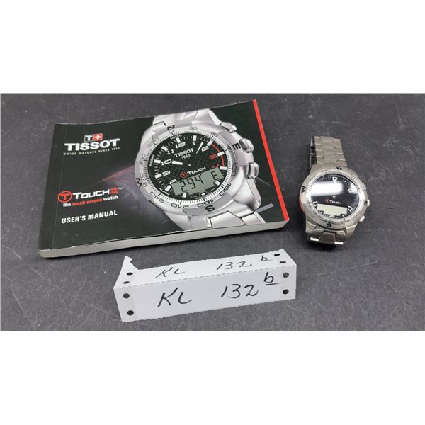 Tissot T-Touch II Men's Stainless Steel Touch Screen Watch with User's Manual