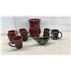 Image 1 : Hornsea Pottery Fox Face Ceramic Tankard, 6 Matching Mugs, CIA Souvenir Mug and More