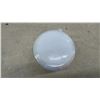 Image 6 : 3 Federal Glass White Milk Glass Mixing Bowls, 4 Iridescent Mugs, Cup with Saucer
