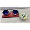 Image 10 : Assorted Ceramic Vases, Milk Glass Compotes, Salt and Pepper Shakers, and More