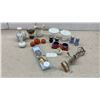 Image 1 : Assorted Ceramic Vases, Milk Glass Compotes, Salt and Pepper Shakers, and More