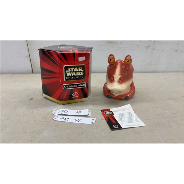 Applause Star Wars Episode I Jar Jar Binks Ceramic Mug with Box and Certificate of Authenticity