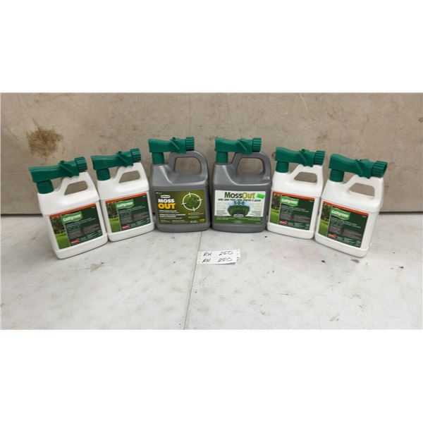 4 Bottles Golfgreen Liquid Lawn Fertilizer 30-0-0 and 2 Bottles Wilson Moss Out Lawn Moss Killer