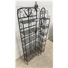 Image 2 : Two Black Wrought Iron Plant Stands 48" Tall