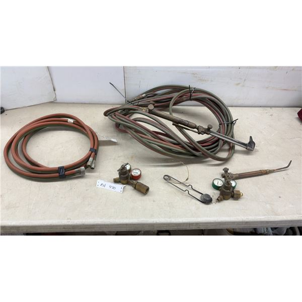 Oxy-Acetylene Torch Set with Regulators, 40 Feet of Hose, and 14-Foot Spare Hose