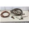 Image 1 : Oxy-Acetylene Torch Set with Regulators, 40 Feet of Hose, and 14-Foot Spare Hose