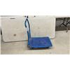 Image 1 : Blue Steel Folding Platform Hand Truck with Casters