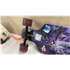Image 2 : Mercer Drop-Through Longboard with Purple Wolf Graphic and Stickers