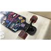 Image 6 : Mercer Drop-Through Longboard with Purple Wolf Graphic and Stickers