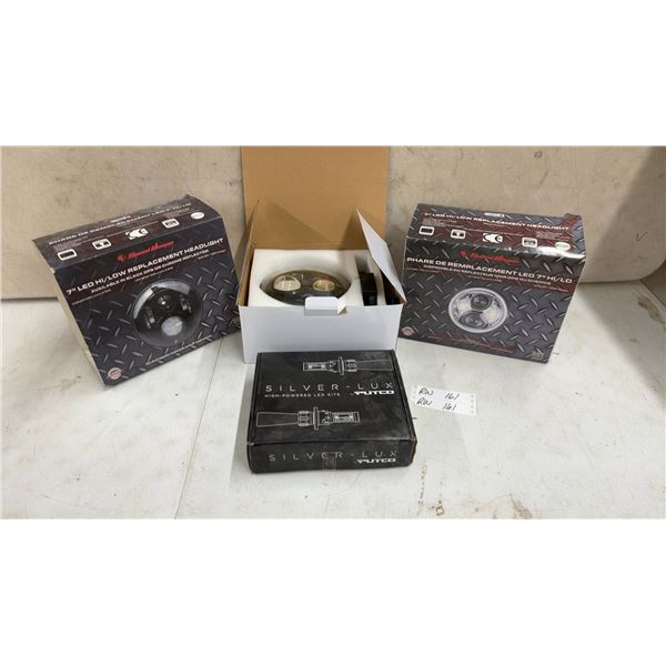 Speed Demon 7" LED Hi/Low Replacement Headlights and Putco Silver-Lux LED Kit