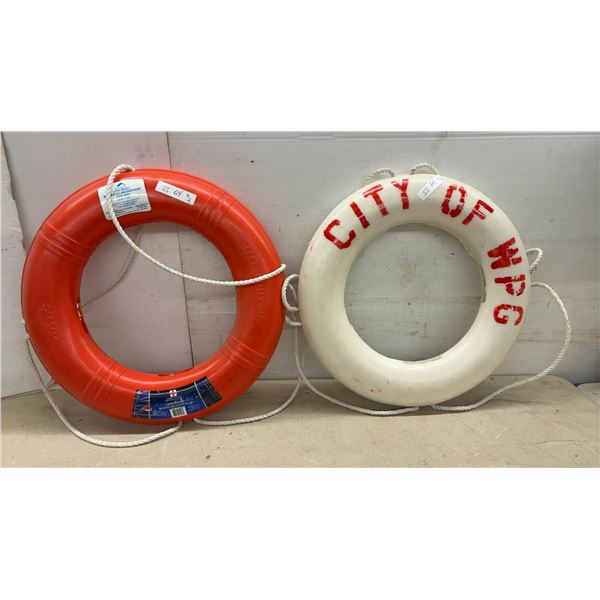 Dolphin 24" Life Buoy Ring with Rope and City of Winnipeg Life Buoy Ring